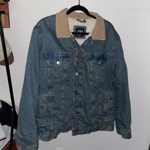 Zara Denim Sherpa